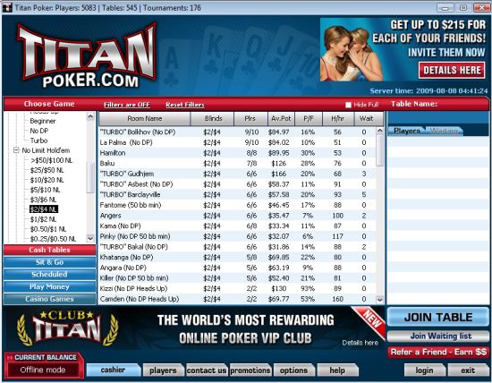 titan poker bonus code is pbt2009